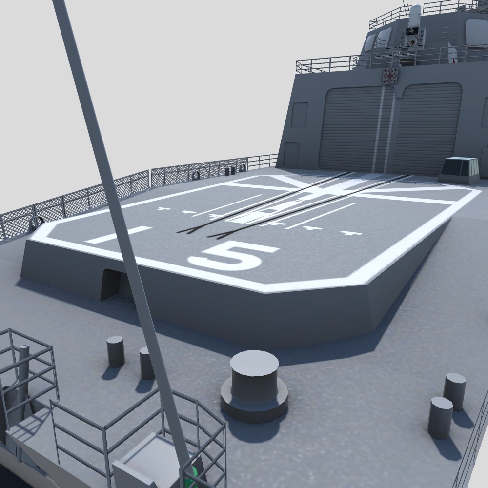 あきづき型護衛艦 3Dモデルセット ver1.0A(Unityゲーム向け/VRC可)