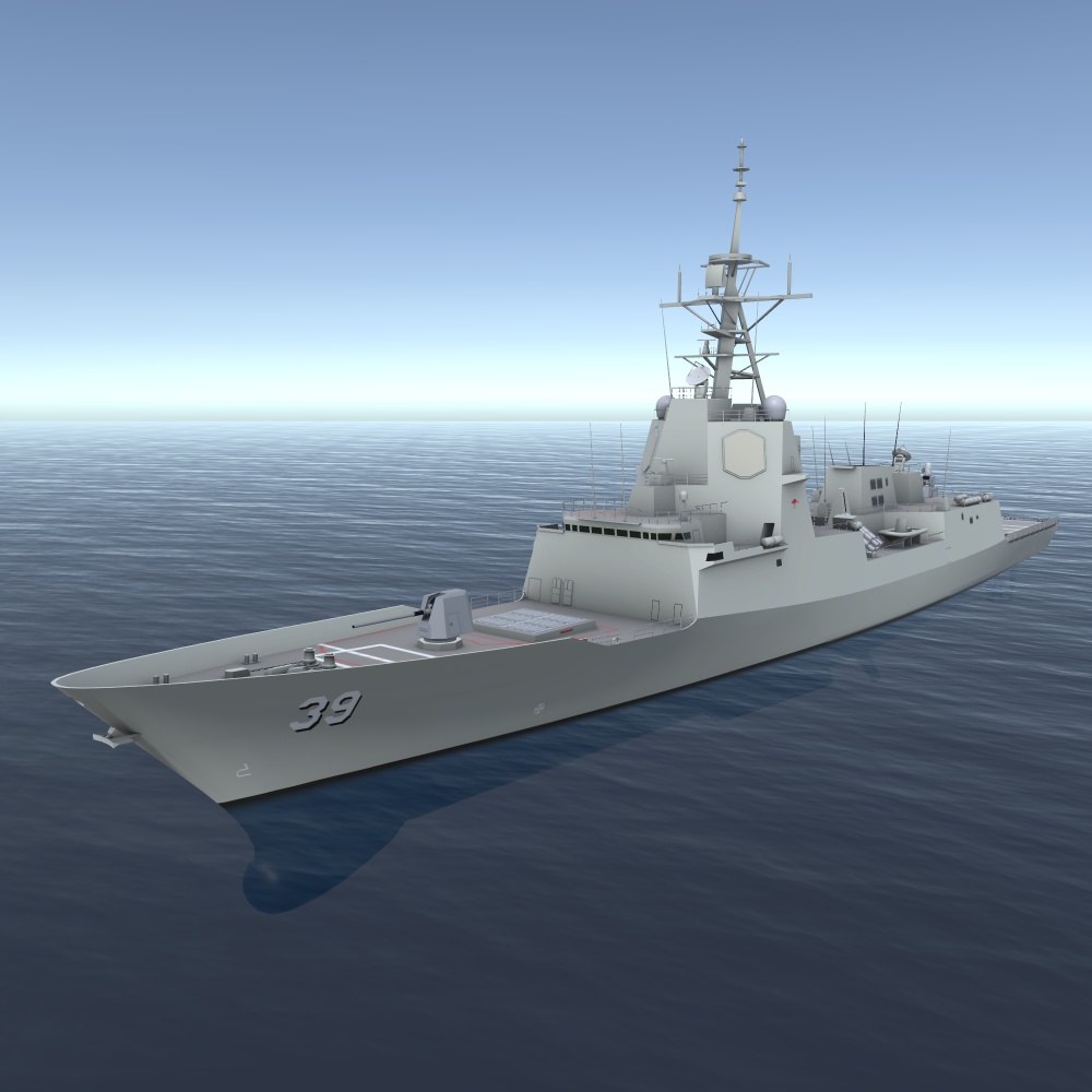 ホバート級駆逐艦 3Dモデルセット ver1.0(Unityゲーム向け/VRC可)