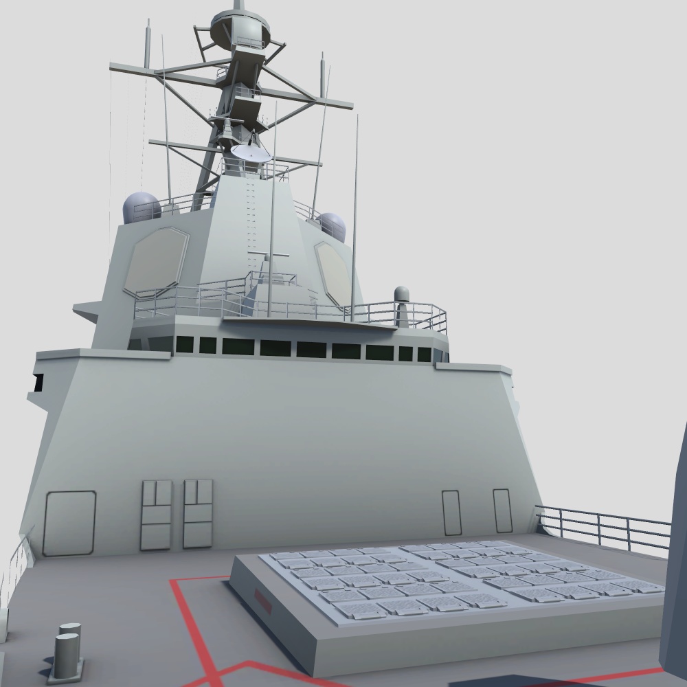 ホバート級駆逐艦 3Dモデルセット ver1.0(Unityゲーム向け/VRC可)