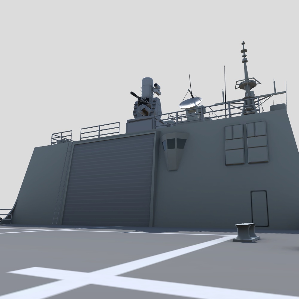 ホバート級駆逐艦 3Dモデルセット ver1.0(Unityゲーム向け/VRC可)