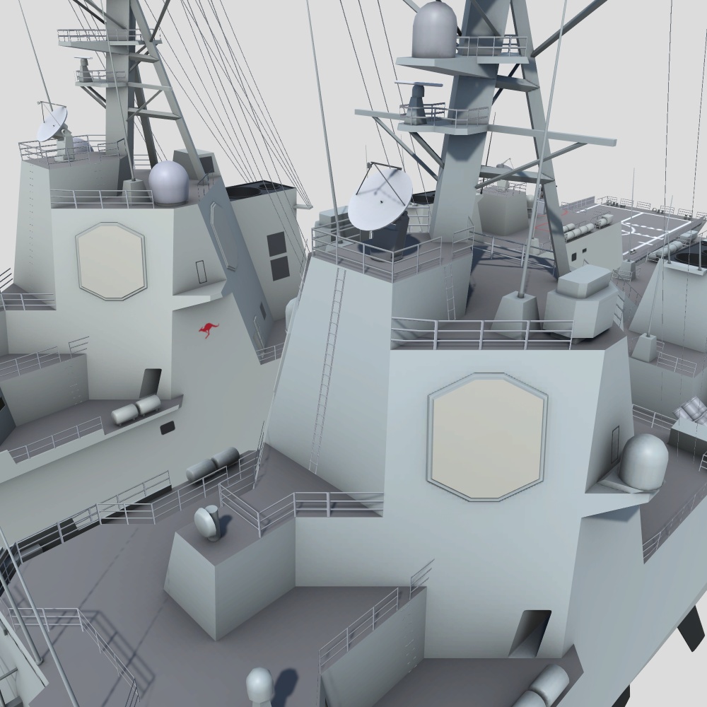<2種セット>アルバロ・デ・バサン級フリゲート/ホバート級駆逐艦 3Dモデルセット ver1.0(Unityゲーム向け/VRC可)