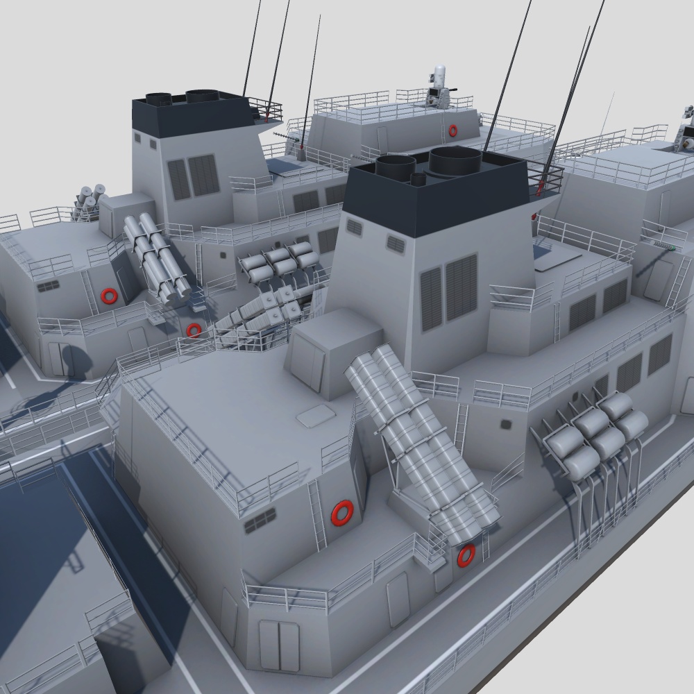 あさひ型護衛艦 3Dモデルセット ver1.0A(Unityゲーム向け/VRC可)