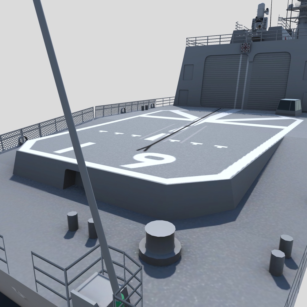 あさひ型護衛艦 3Dモデルセット ver1.0A(Unityゲーム向け/VRC可)