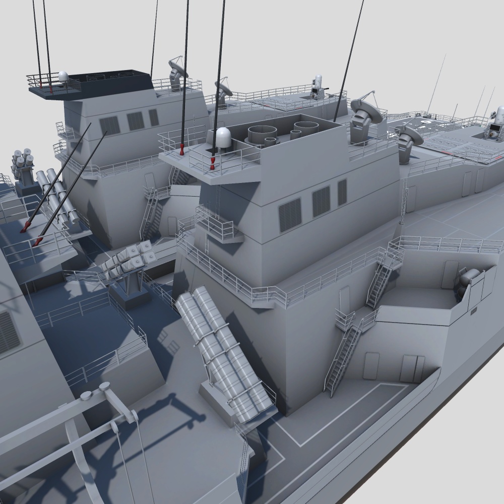 まや型護衛艦 3Dモデルセット ver1.0(Unityゲーム向け/VRC可)