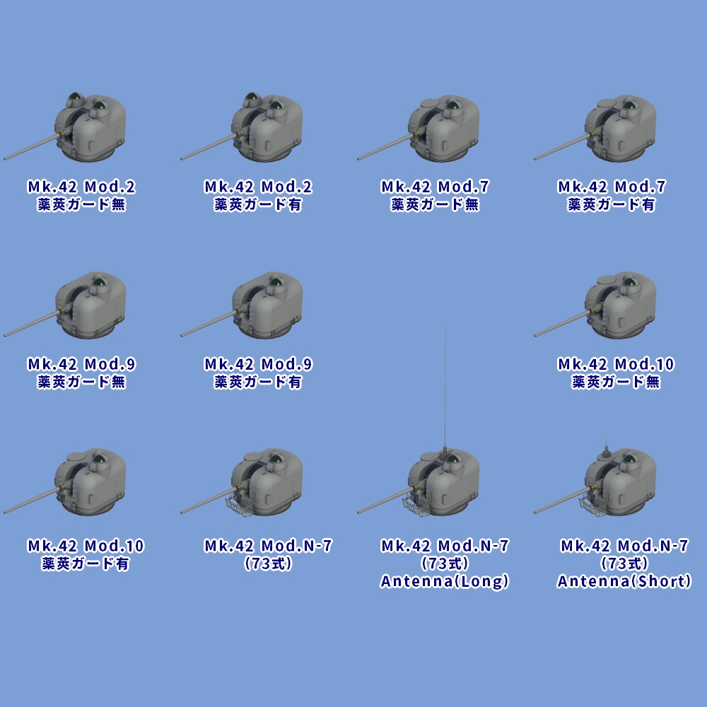 現代艦船武装セット Vol.4A Ver1.1(Unity向け3Dモデルセット)