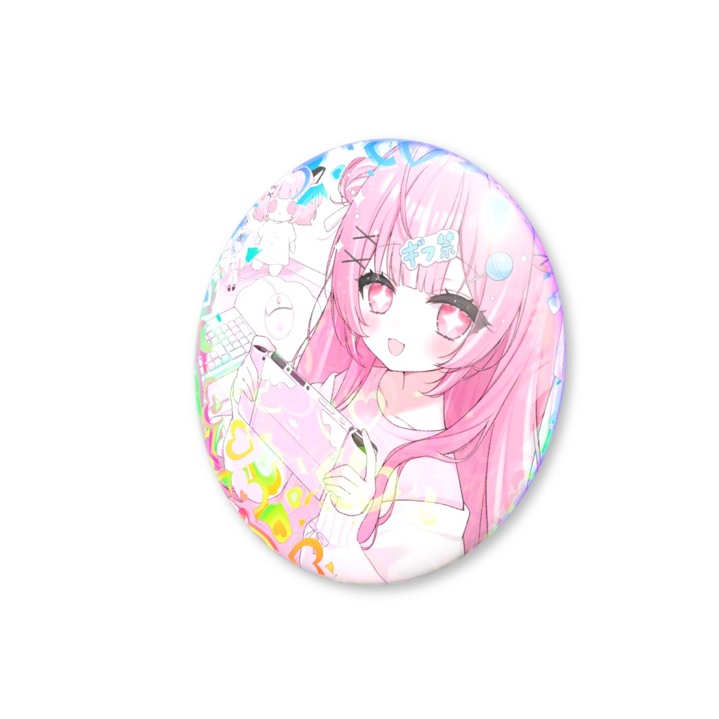 1.5周年イラストホログラム缶バッジ