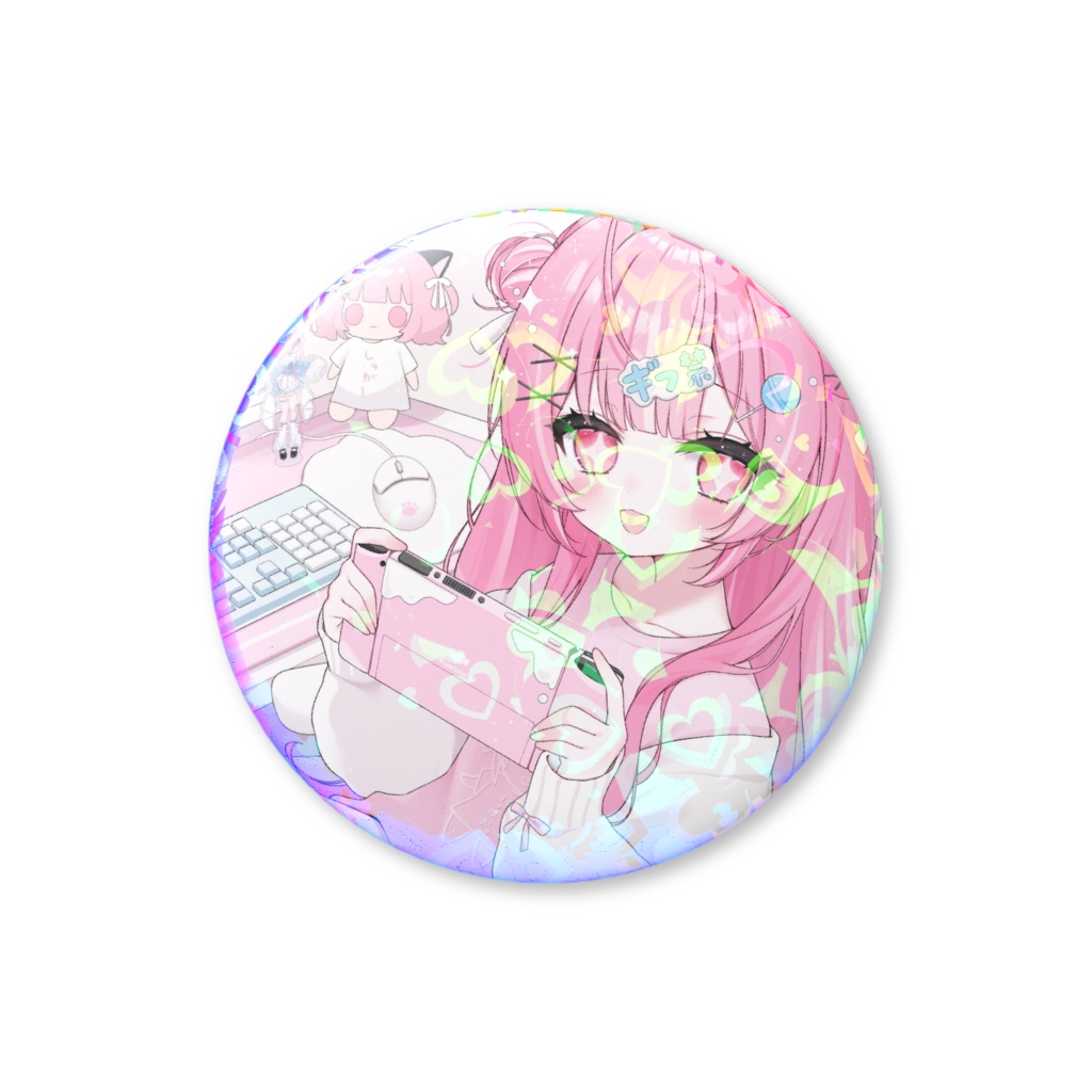 1.5周年イラストホログラム缶バッジ