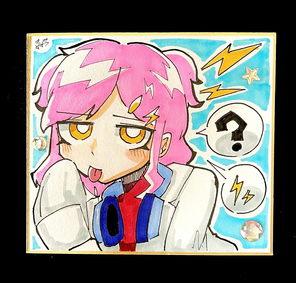 我が子の色紙＋缶バッジ⚡️