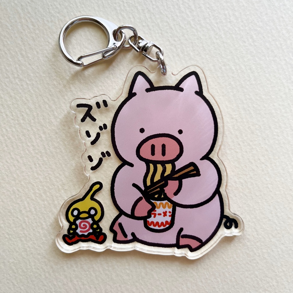 ぶーちゃんとおコタんのアクリルキーホルダー