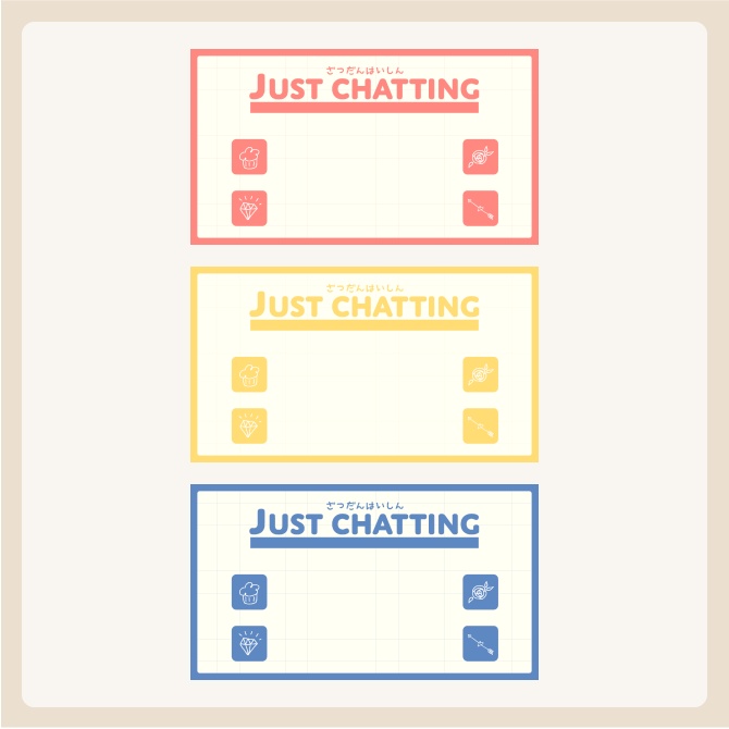 【無料】雑談用テンプレート【サムネイル素材】