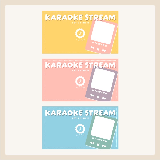 【無料】歌枠用テンプレート【サムネイル素材】