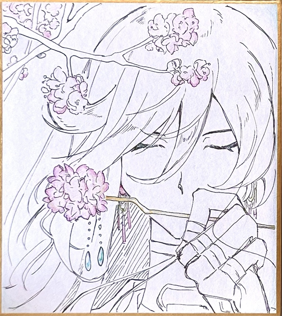 色紙(花雲雀本丸)
