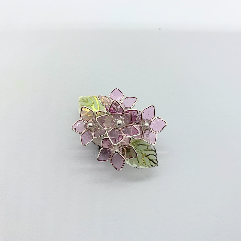 アジサイ　帯留め　（セミオーダー）