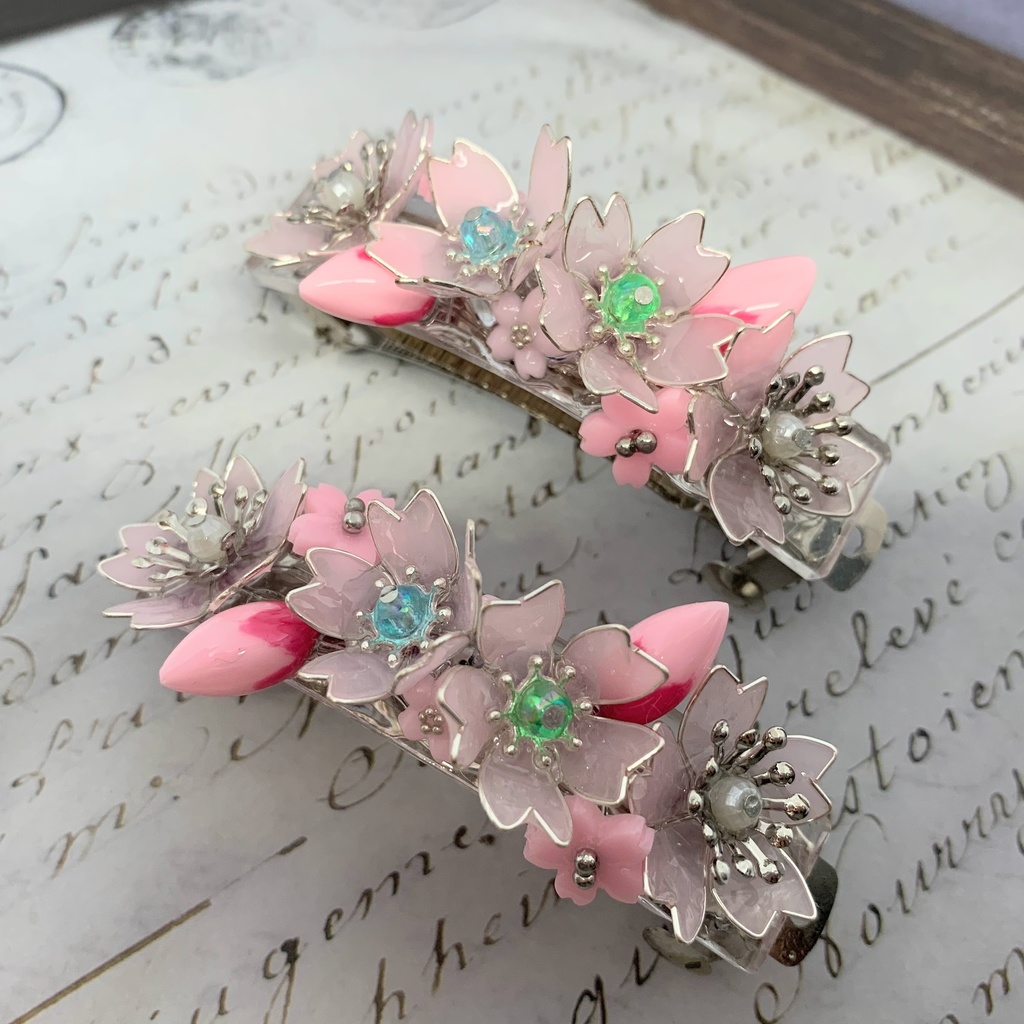 桜　バレッタ　大