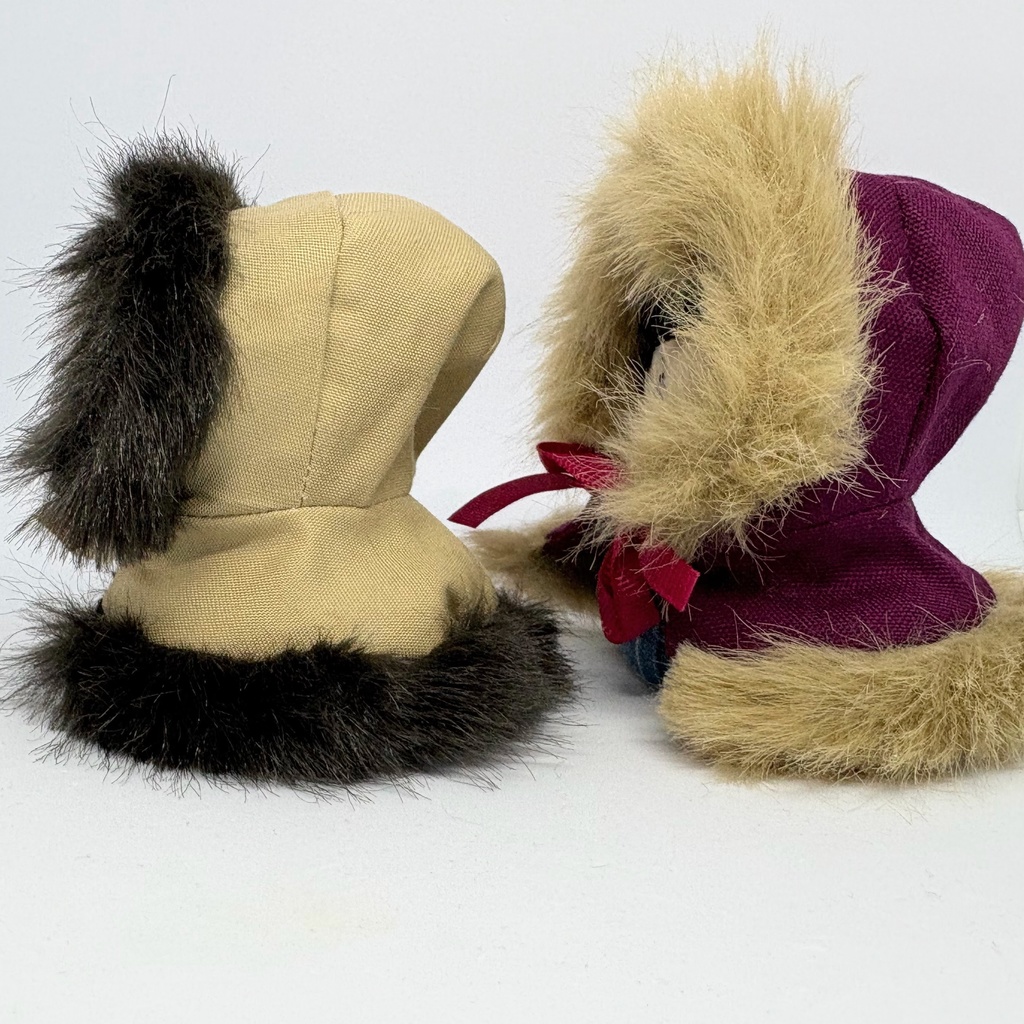 【ミニフレ用】フード付きモフモフケープ