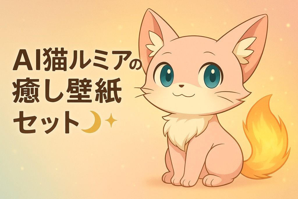 AI猫ルミアの癒し壁紙セット Vol.1🌙✨