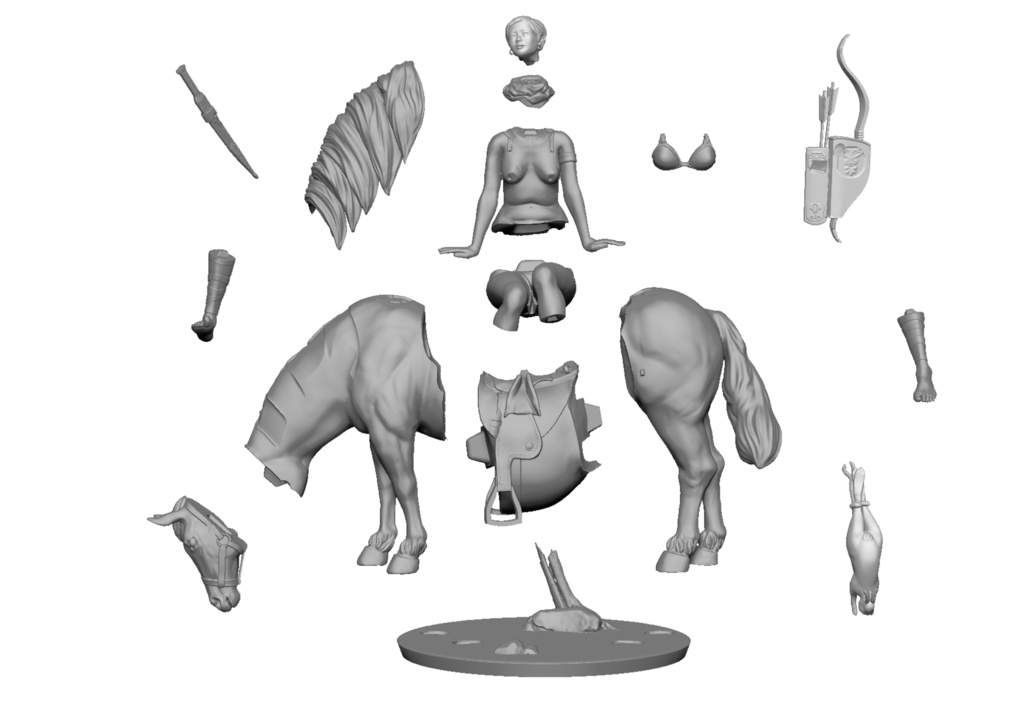 オリジナル ミニチュア フィギュア 「嵐が来る」