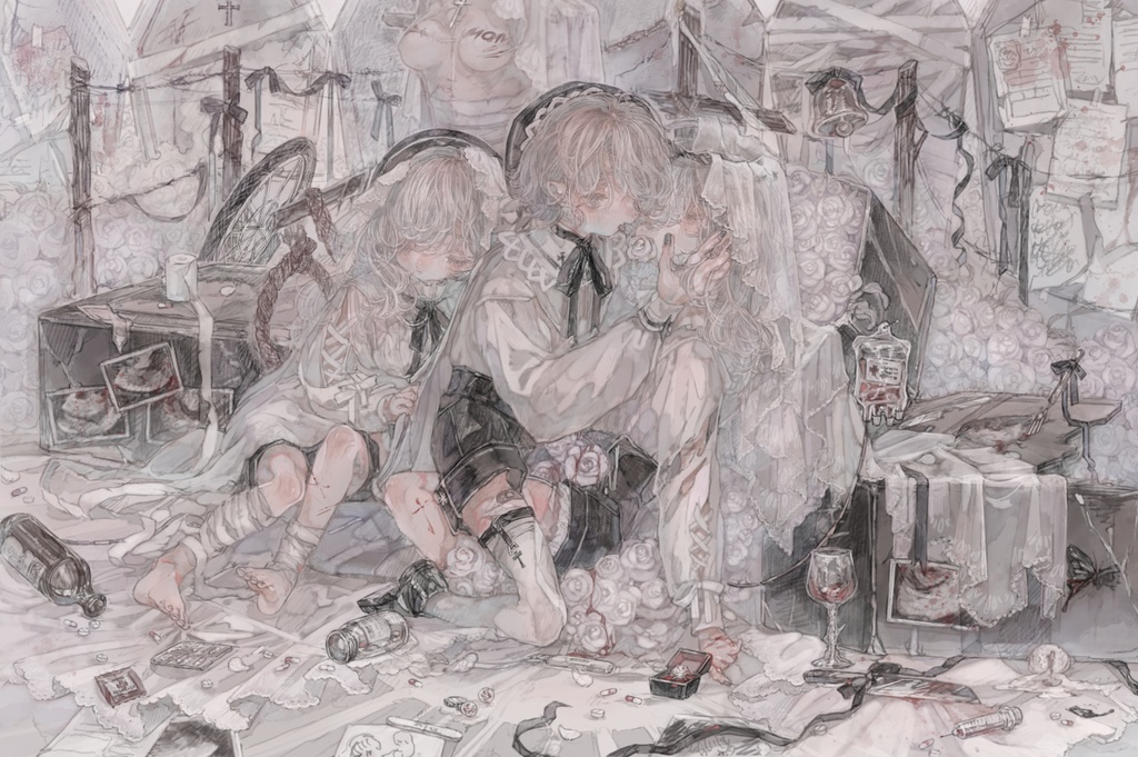 冥婚 ロングスリーブTシャツ