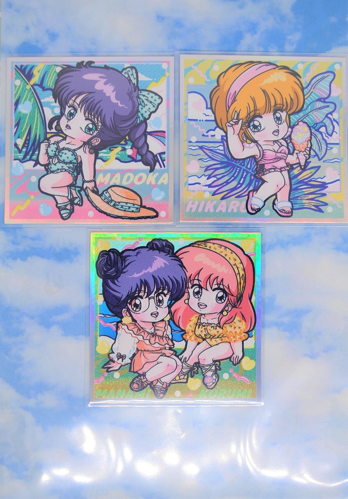 ’80s’90sCOLLECTION☆ホロシール3枚&クリアポストカードセット