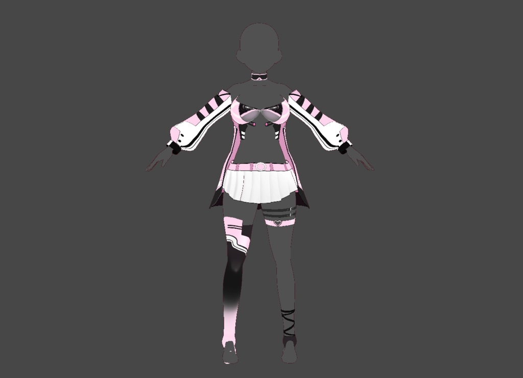 [VROID] Futuristic/Cyberpunk Style outfit