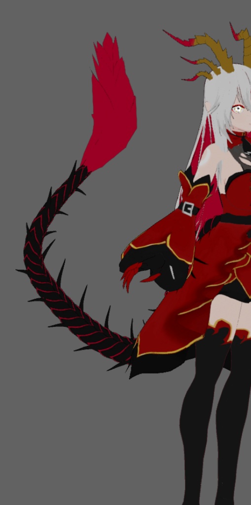 Rose / Flower Dragon Tail 3D Model