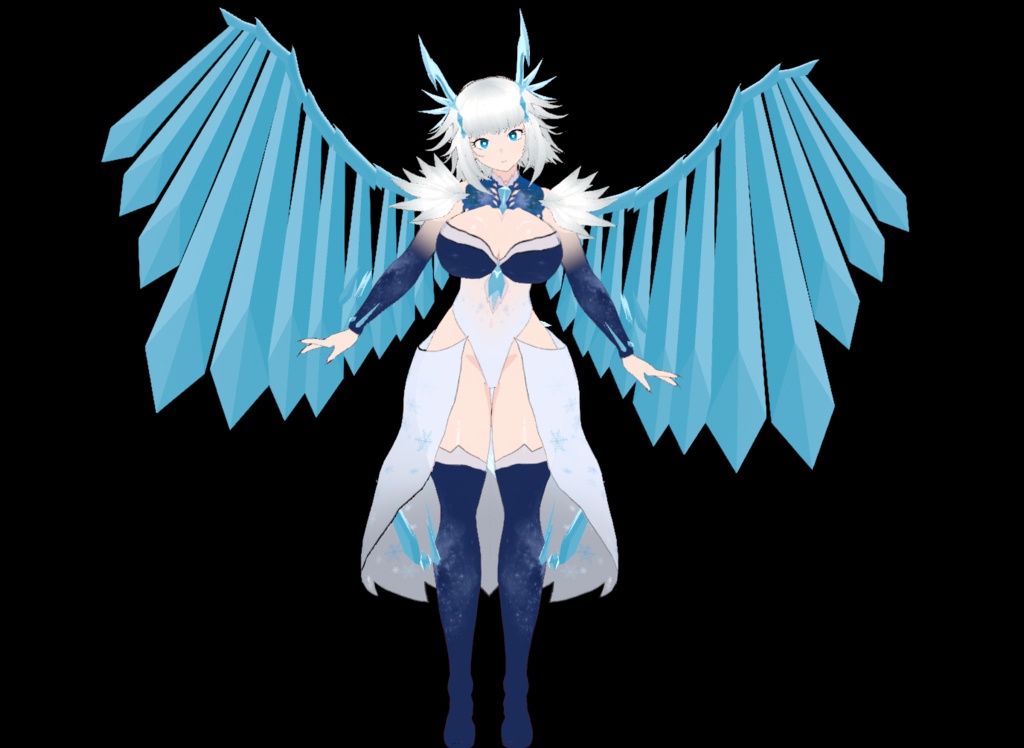 [VTUBER] 3D Ice Dragon Queen Model - Crimson Queen's Hoard - 2/8