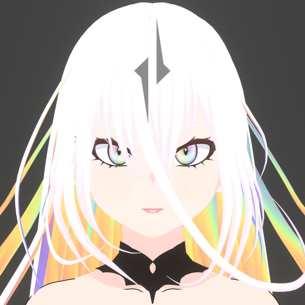 [VTUBER] Iridescent/Rainbow color 3d model Vtuber model
