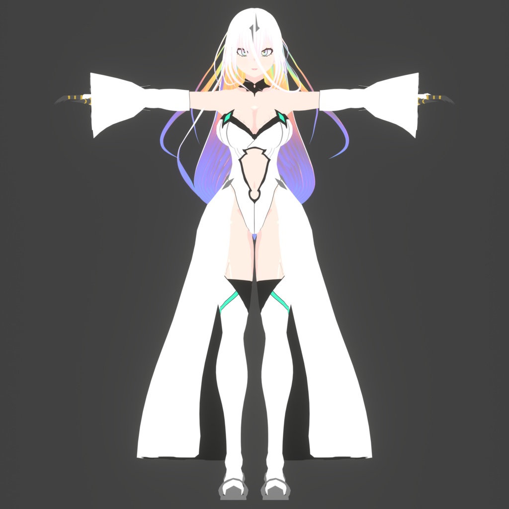 [VTUBER] Iridescent/Rainbow color 3d model Vtuber model - Crimson Queen's Hoard - 2/6