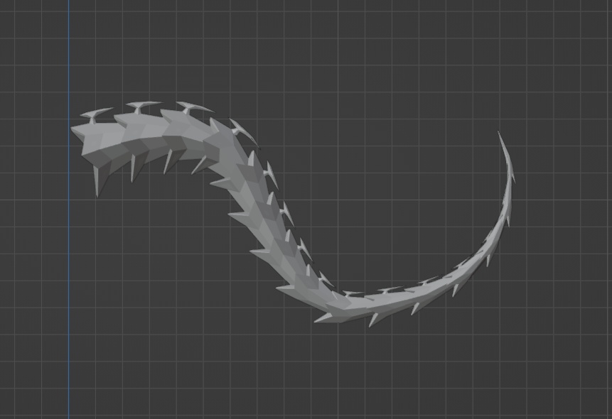 [3d Model] Dragon/Demon Tail - Crimson Queen's Hoard - BOOTH