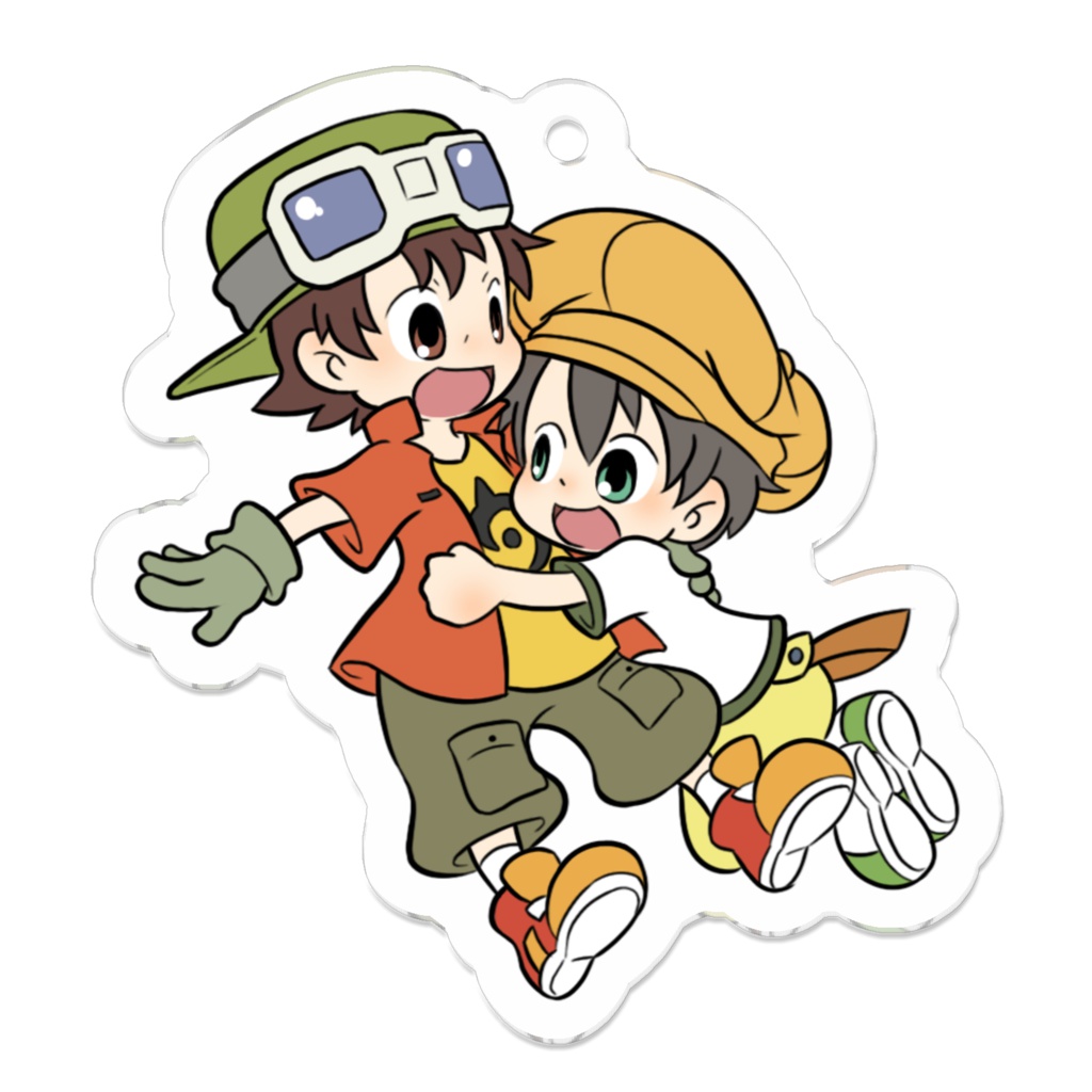 デジフロ二人組みキーホルダー 拓也+友樹