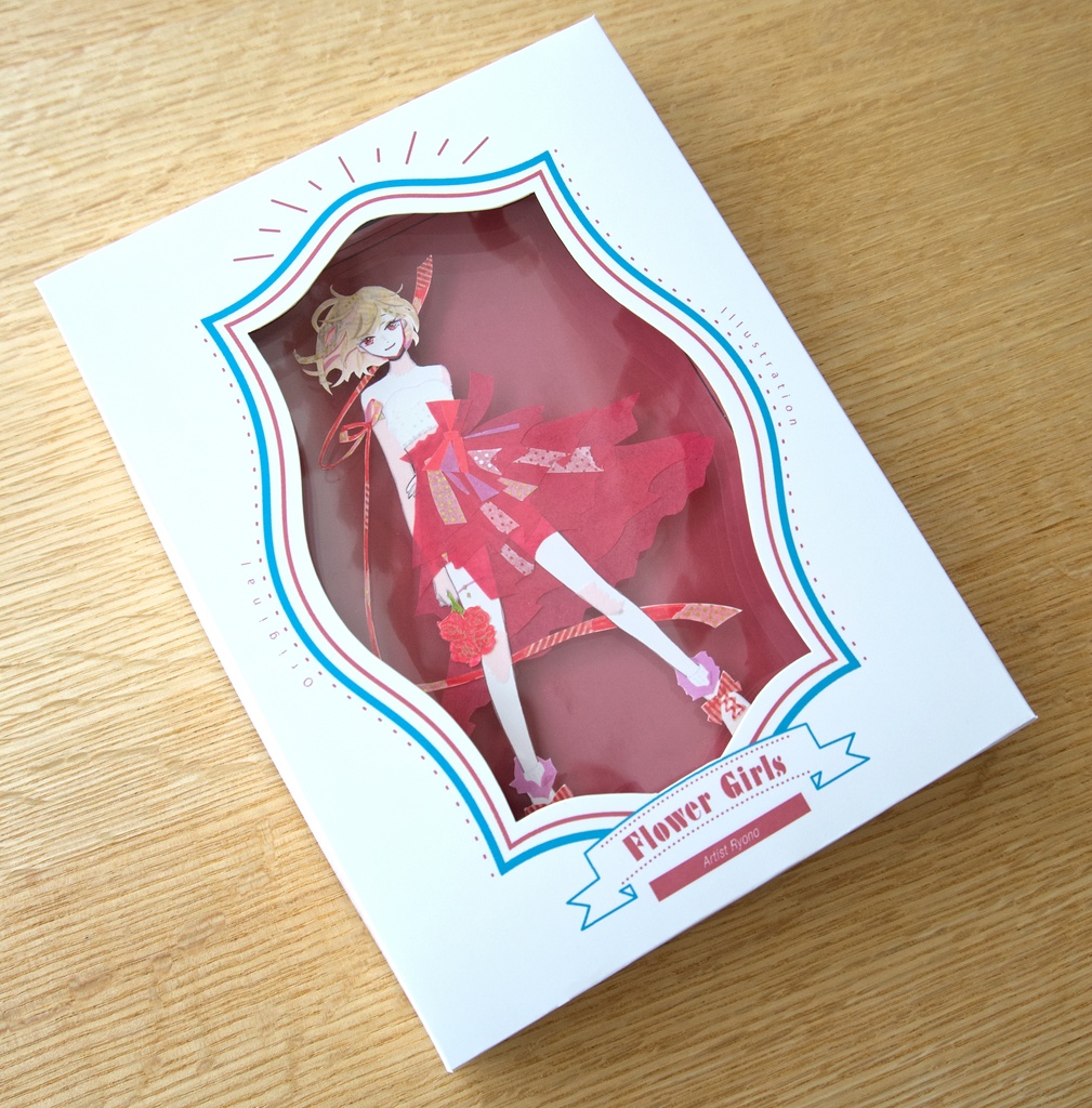 アクスタ風原画「Flower Girls」赤