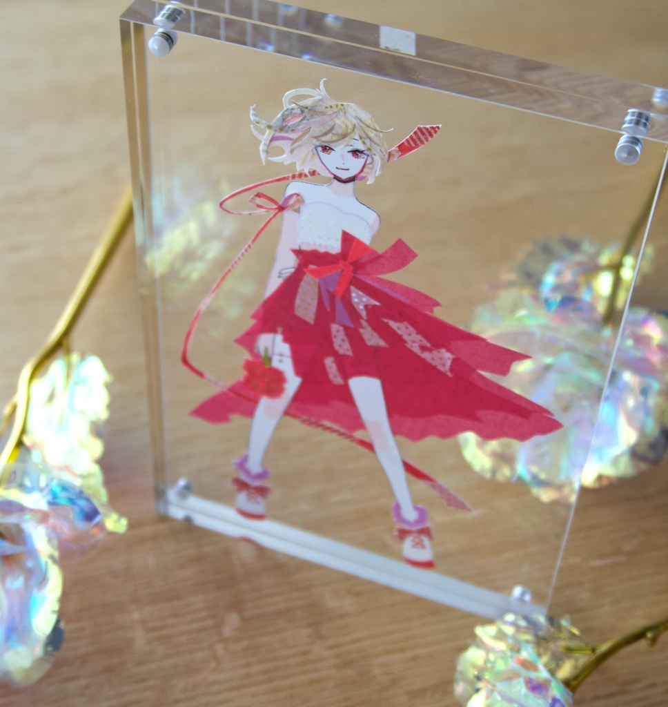 アクスタ風原画「Flower Girls」赤