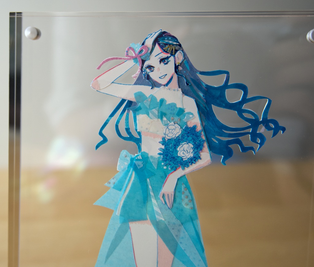 アクスタ風原画「Flower Girls」青