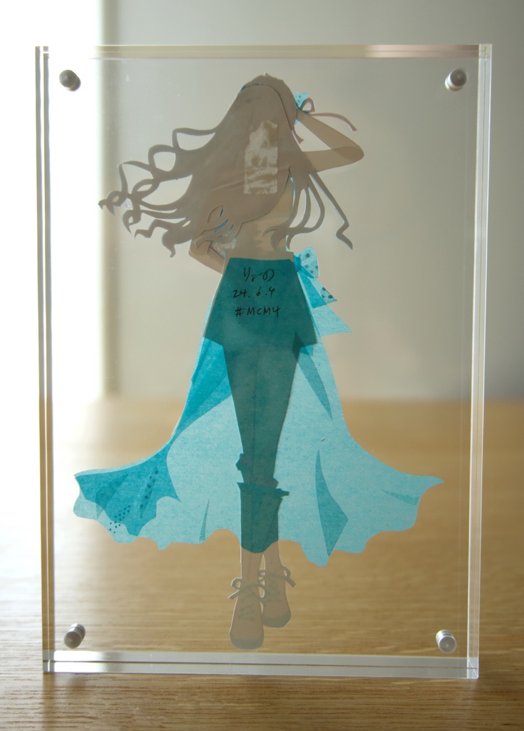 アクスタ風原画「Flower Girls」青