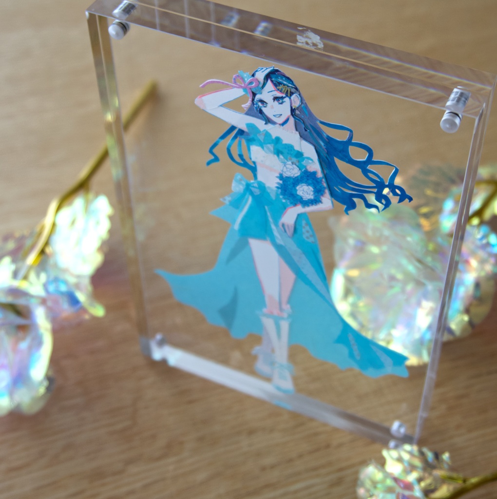 アクスタ風原画「Flower Girls」青