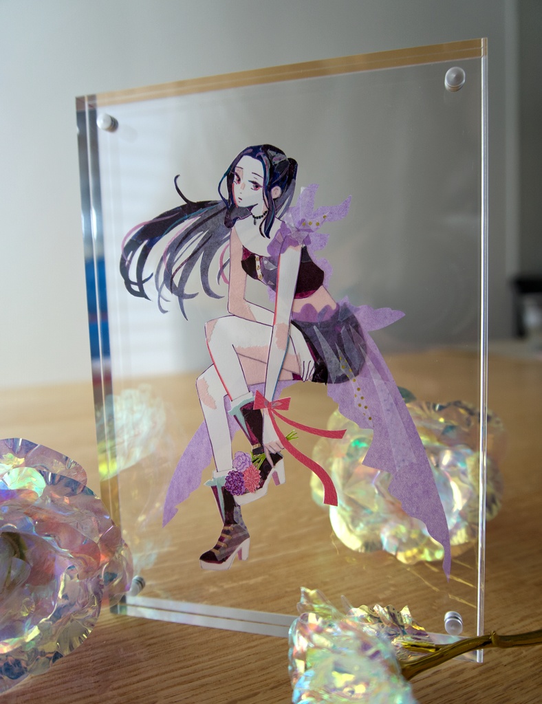 アクスタ風原画「Flower Girls」紫