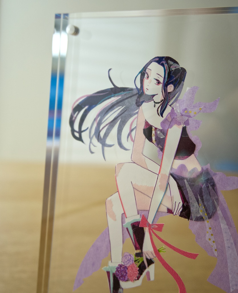 アクスタ風原画「Flower Girls」紫