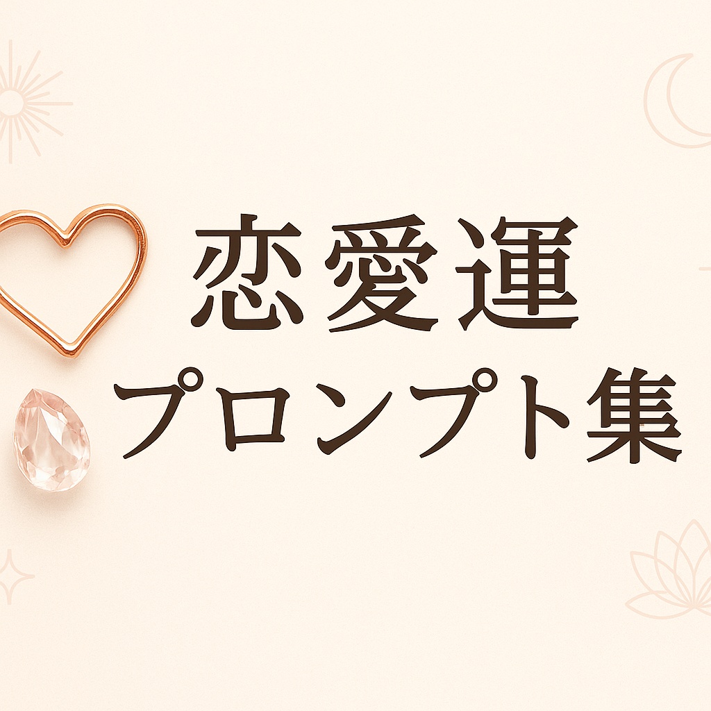 AI恋愛占いテンプレート集|片思い・復縁・星座別・年代別対応!