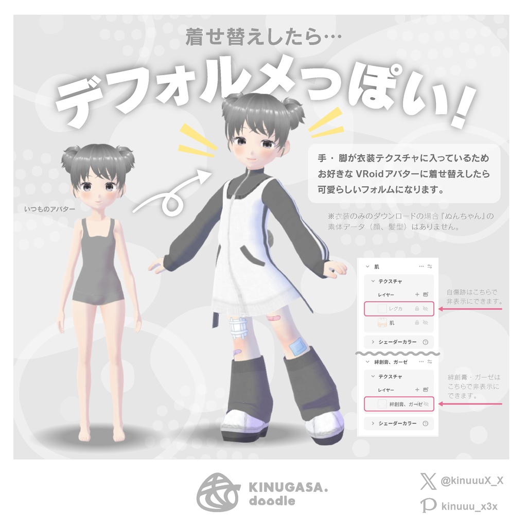 ぬんちゃん nun-chan / オリジナル3Dモデル ・VRM・VRoidstudio