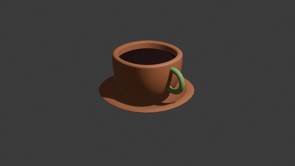 コーヒーカップ　Coffee cup 3D model（.blend形式）
