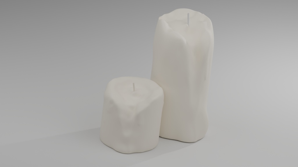 蝋燭(キャンドル) Candle 3D model(.blend形式)