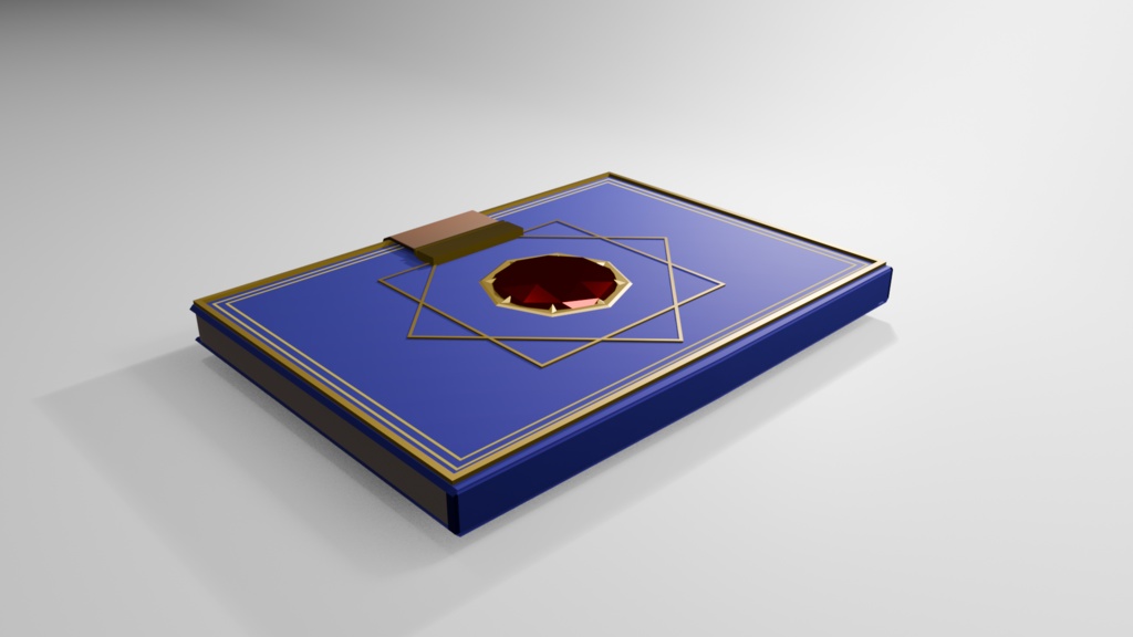 魔導書(マジックブック) Magic book 3D model(.blend形式)