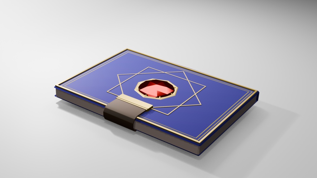 魔導書(マジックブック) Magic book 3D model(.blend形式)