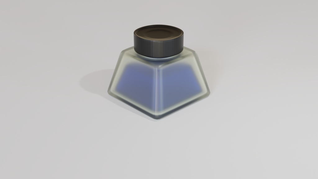 インクボトル Ink Bottle 3D model(.blend形式)
