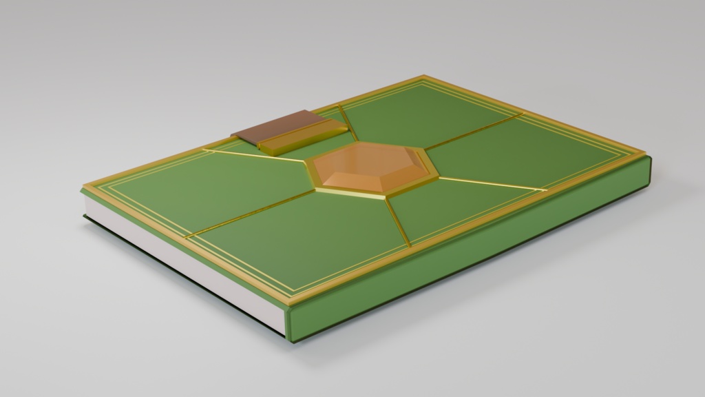 魔導書(マジックブック) Magic book 3D model(.blend形式)