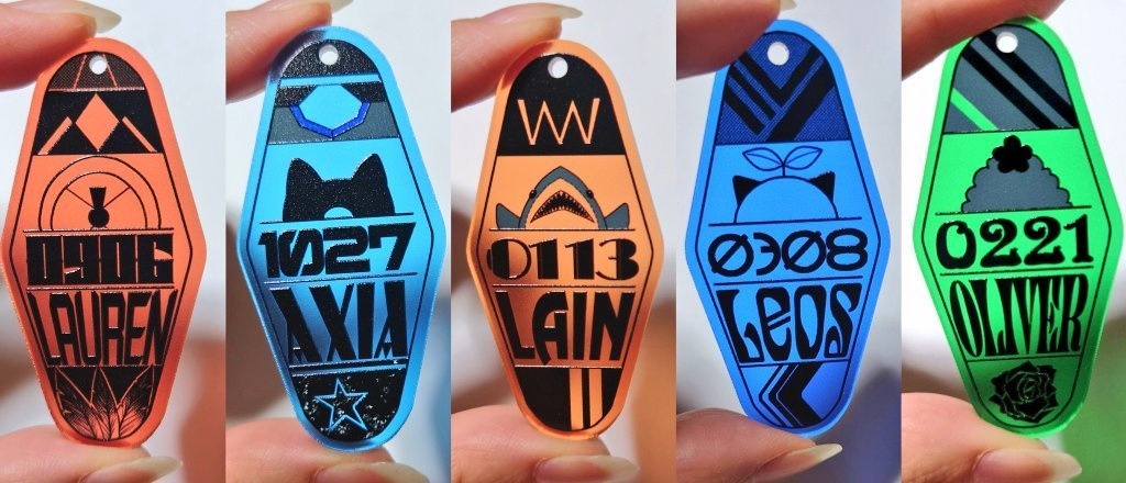 エデン組アクリルモーテルキーホルダー