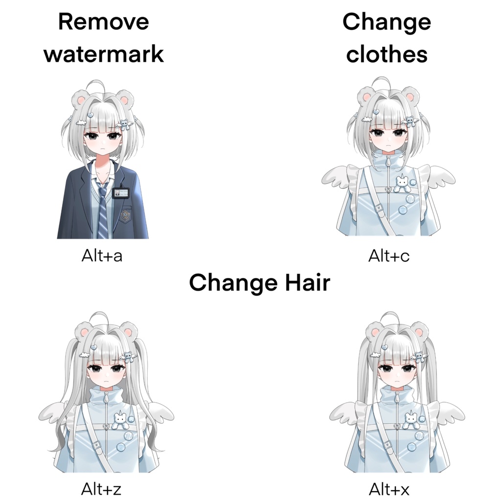 Live2d量産完成品モデルLittle bear A volume-selling finished product model.