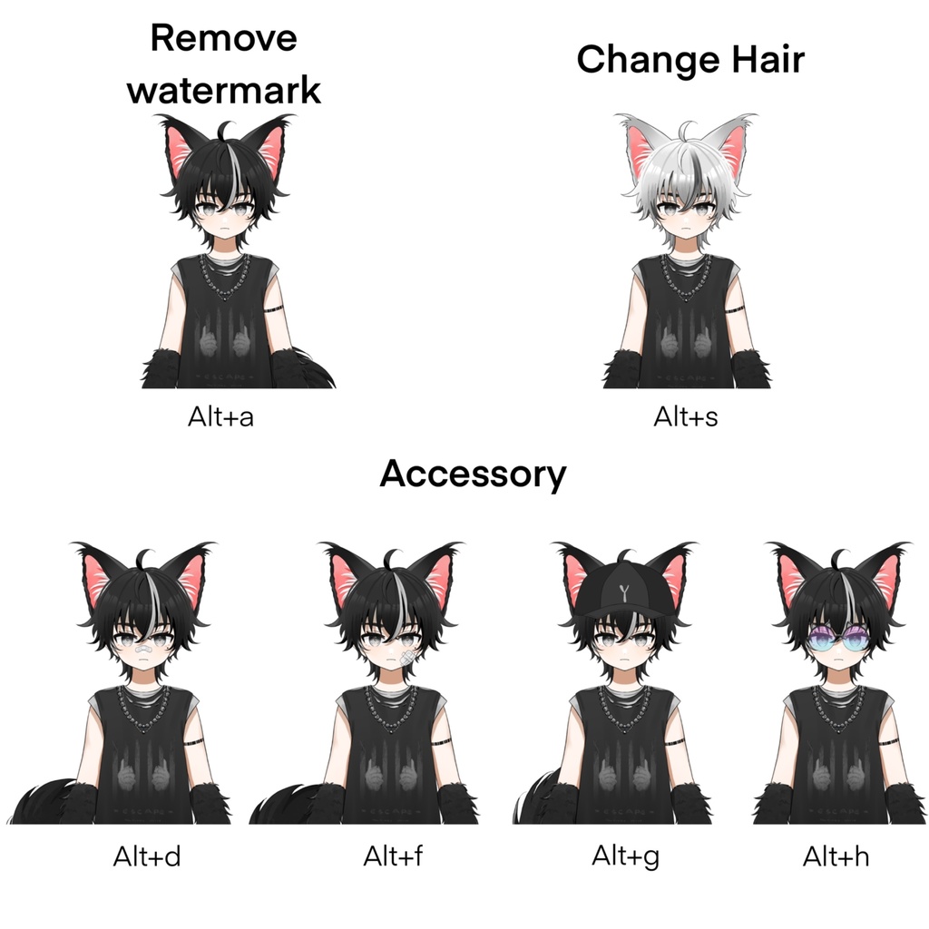 Live2d量産完成品モデルLittle cat A volume-selling finished product model.