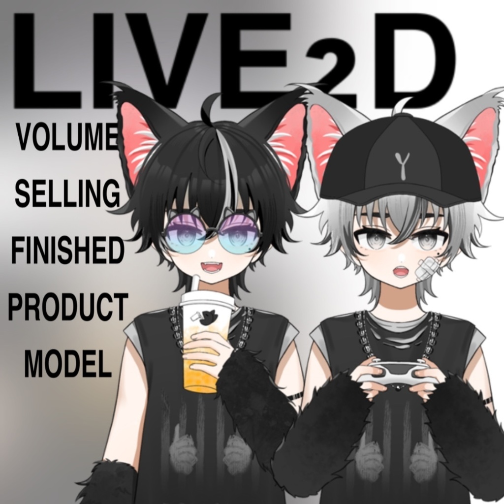 Live2d量産完成品モデルLittle cat A volume-selling finished product model.