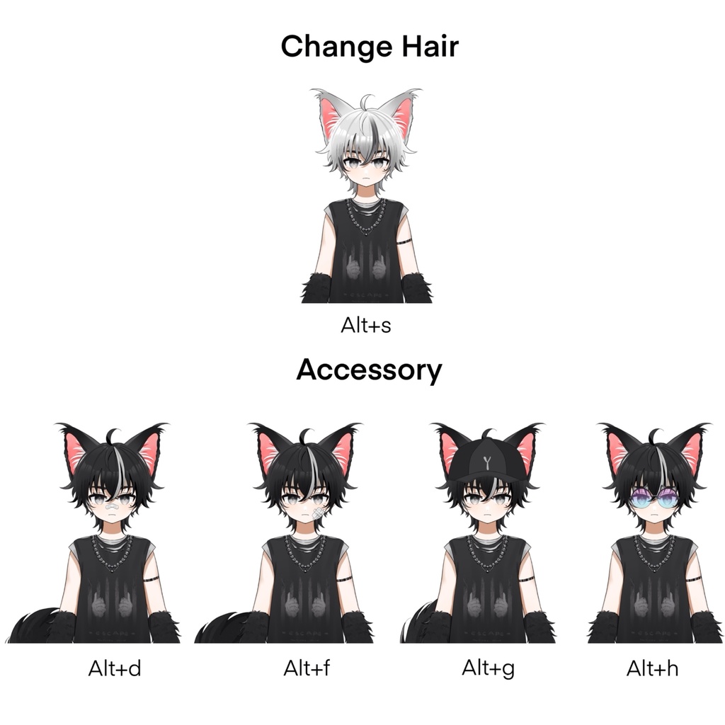 Live2d量産完成品モデルLittle cat A volume-selling finished product model.